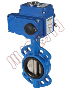 Electric wafer butterfly valve