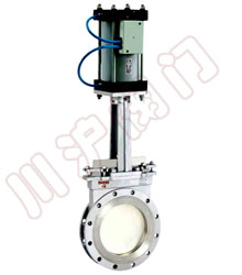 Pneumatic knife gate valve