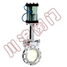 Pneumatic knife gate valve